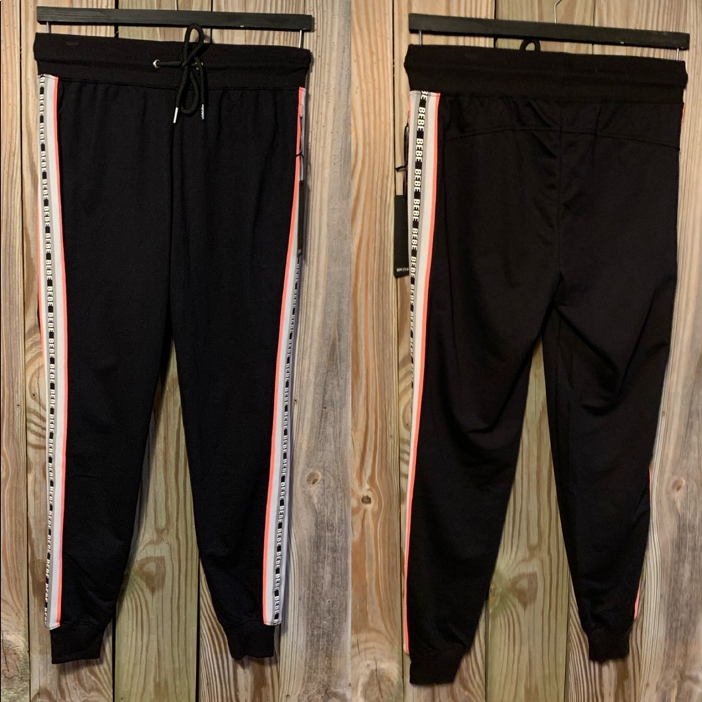 New and Adorable bebe Athletic striped joggers Sm - Picture 3 of 6